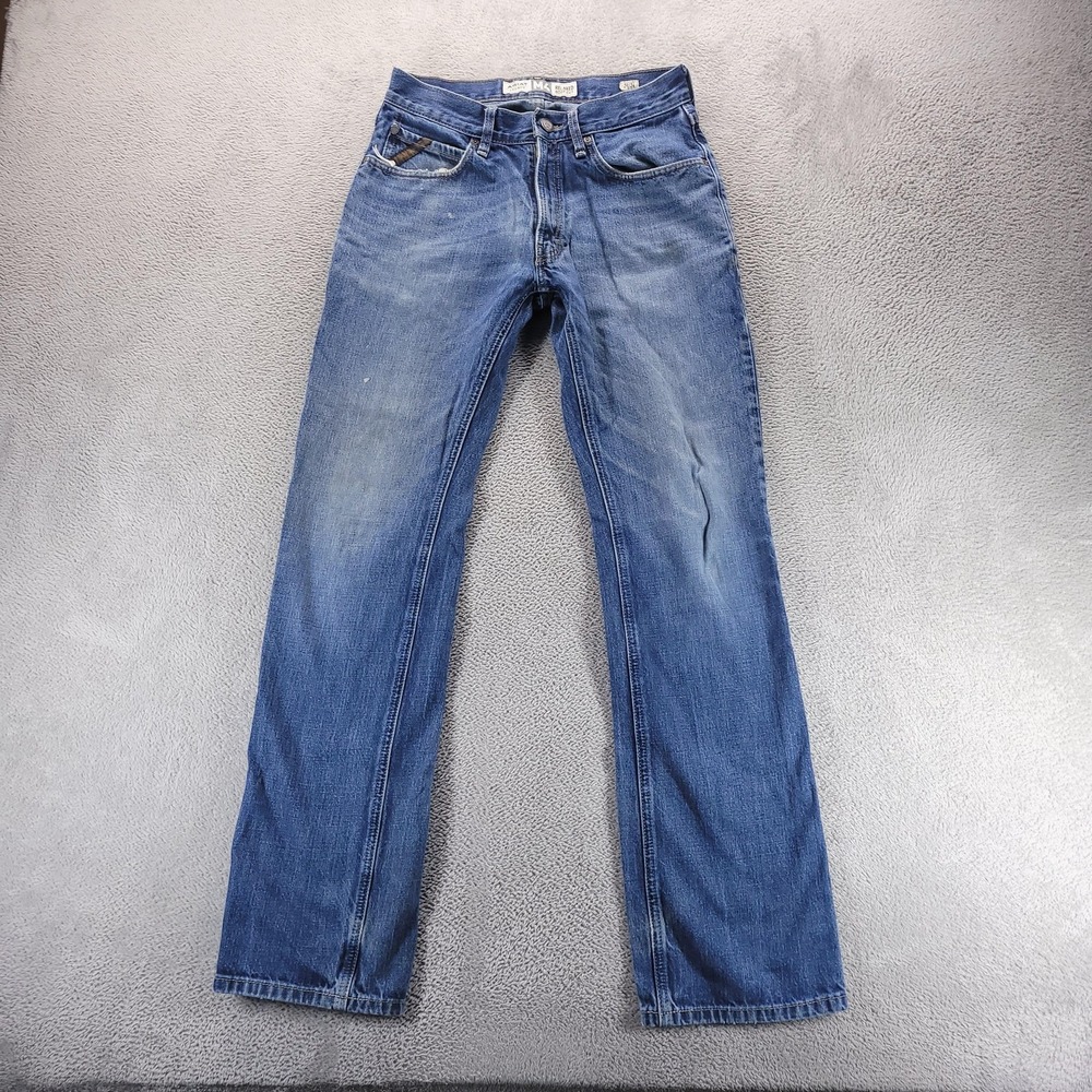 Ariat Jeans Men 29x34 Blue M4 Legacy Relaxed Bootcut Western Workwear Distressed